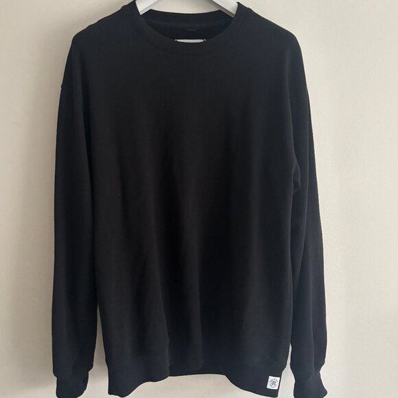 Reigning Champ Lightweight Terry Crewneck Sweatshirt Black - Large - Picture 1 of 6